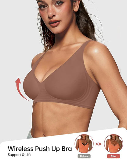 Seamless Wireless Jelly Plunge Bra