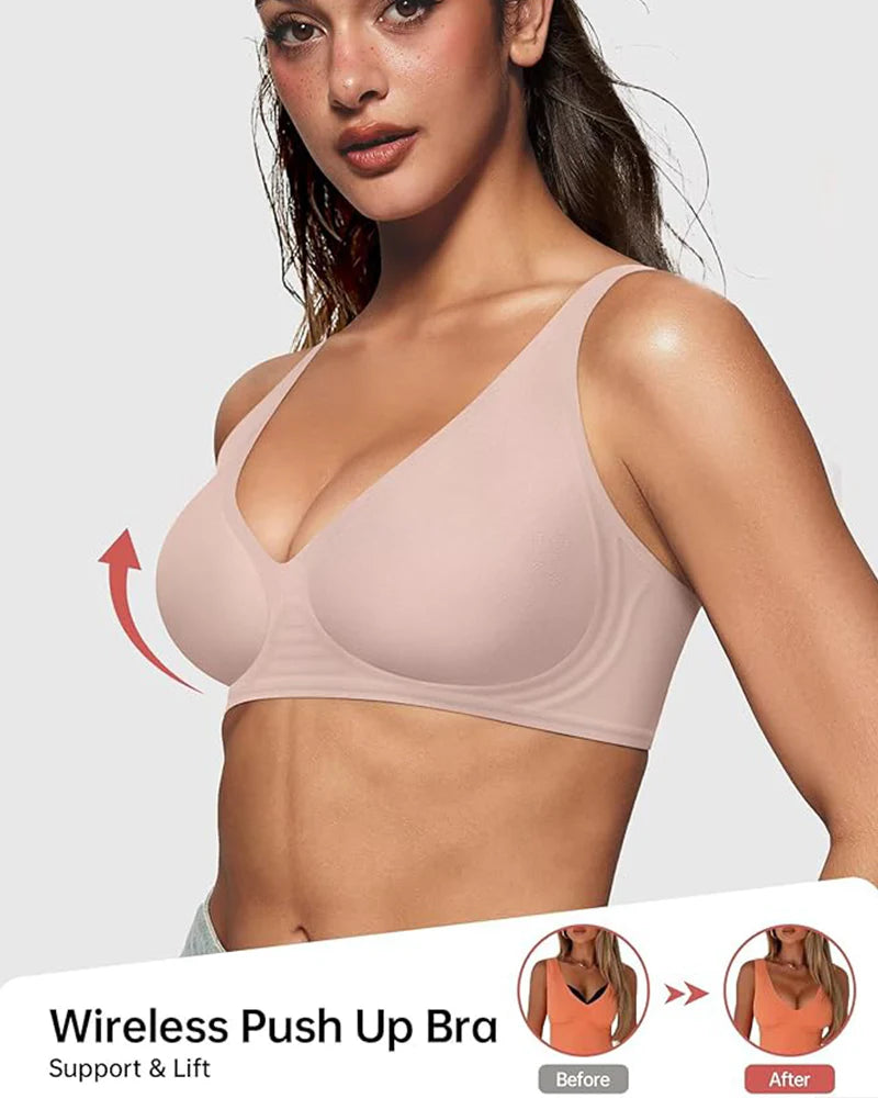 Seamless Wireless Jelly Plunge Bra