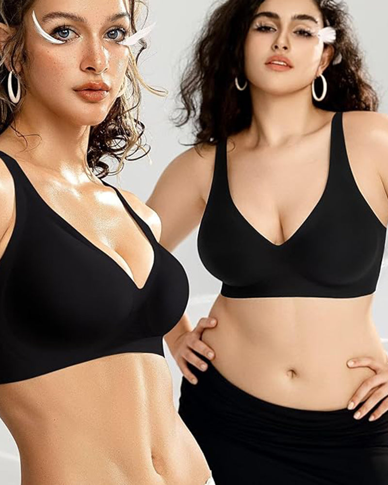 Seamless Wireless Jelly Plunge Bra