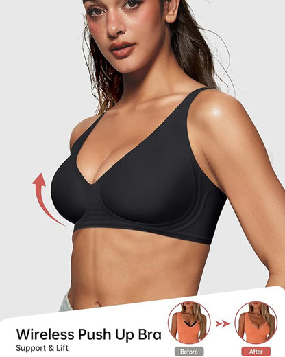Seamless Wireless Jelly Plunge Bra